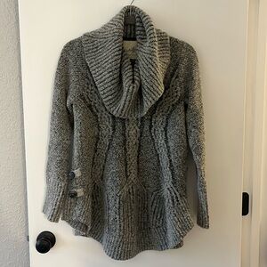 Anthropologie Angel of the North Cabled Boucle Cowl Neck Sweater